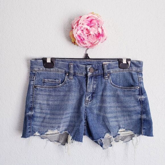BlankNYC Medium Wash Distressed Shorts - Picture 1 of 5